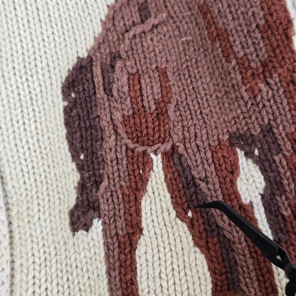*VTG* STORYBOOK KNITS Sunrise Scene Horse Sweater, Vintage Pastel Horse Sweater - Picture 11 of 16